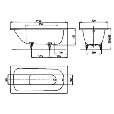 Ванна стальная Kaldewei Saniform plus 112600010001 170х75 см 