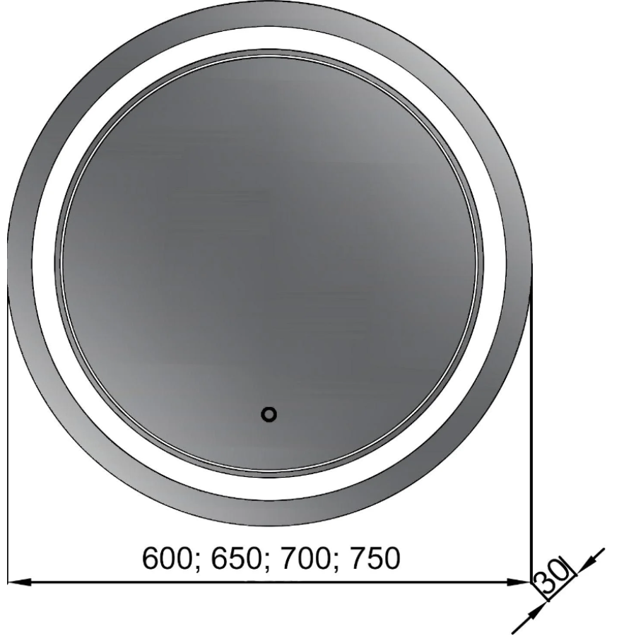 Зеркало Kolo Z-600*600 Led touch control - фото 3