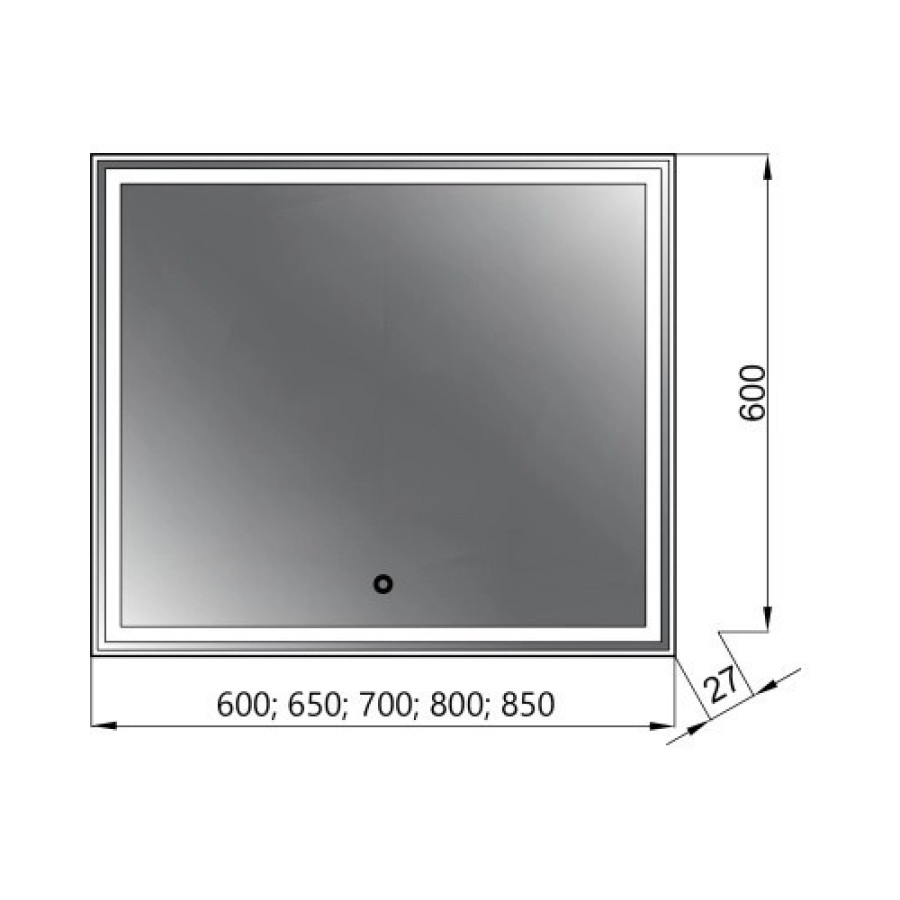 Зеркало Сицилия Z-700*600 Led - фото 2
