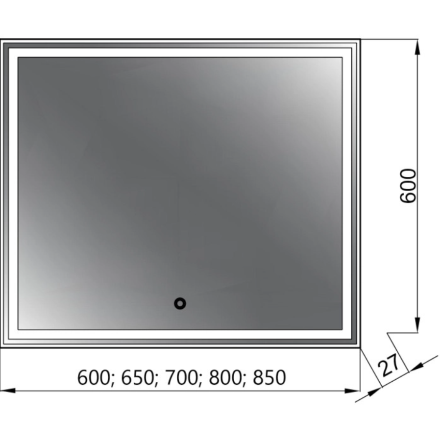 Зеркало Сицилия Z-850*600 LED - фото 3