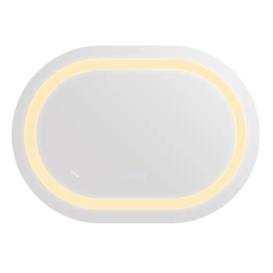Зеркало настенное Gemini (GE1) 500х700 мм, овальное, с LED-подсветкой Touch, антизапотеванием, димером - фото 4