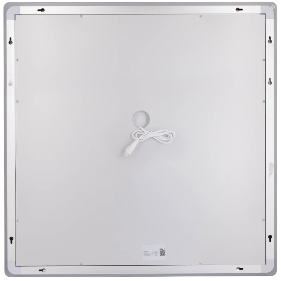 Зеркало настенное Lidz Kubis (KU2) 700х700 мм, прямоугольное, с LED подсветкой Touch, антизап. дым. - фото 11