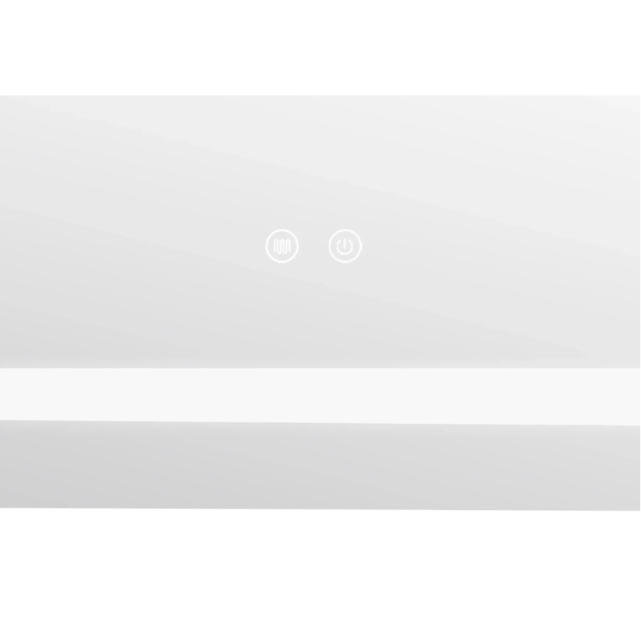 Зеркало настенное Lidz Kubis (KU2) 700х700 мм, прямоугольное, с LED подсветкой Touch, антизап. дым. - фото 4