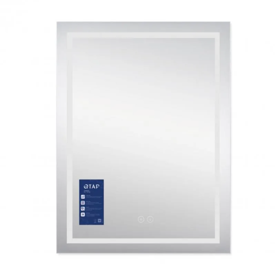 Зеркало настенное Mideya (MI1) 600х800 мм, прямоугольное, с LED-подсветкой Touch, антизапотеванием, дым - фото 2
