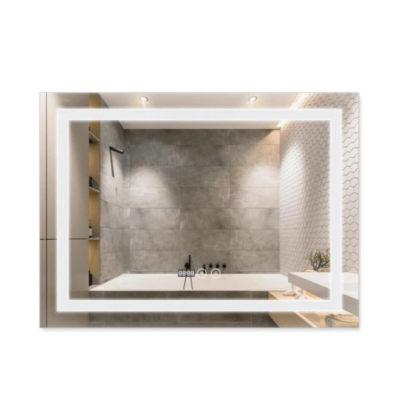 Зеркало настенное Mideya (MI1) 800x800 мм, прямоугольное, с LED-подсветкой Touch, антизапотеванием, дым