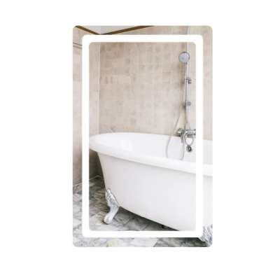 Зеркало настенное Mideya (MI2) 500х800 мм, прямоугольное, с LED-подсветкой Touch, антизапотеванием, дым