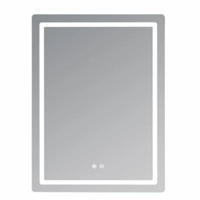 Зеркало настенное Qtap Mideya (MI2) 600х800 мм, прямоугольное, с LED-подсветкой Touch, антизапотеванием, дым