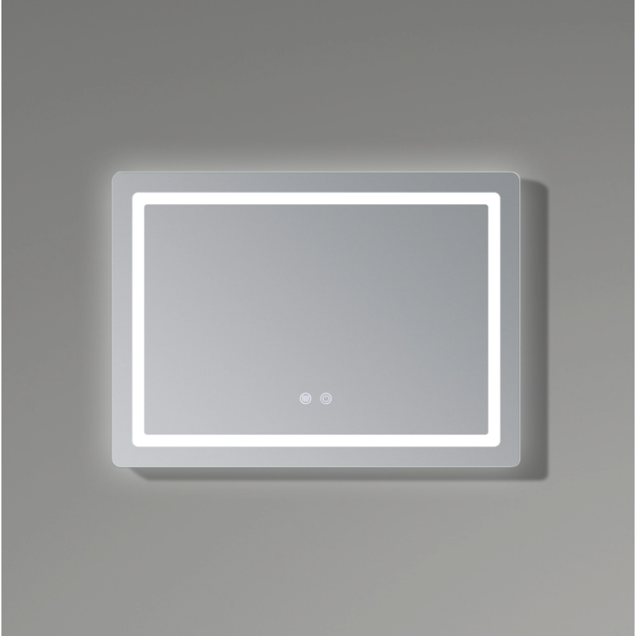 Зеркало настенное Mideya (MI2) 700x500 мм, прямоугольное, с LED-подсветкой Touch, антизапотеванием, дым - фото 4