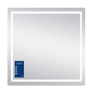 Зеркало настенное Mideya (MI2) 800х800 мм, прям, с LED-подсветкой Touch, антиз, димером рег яскр Qtar