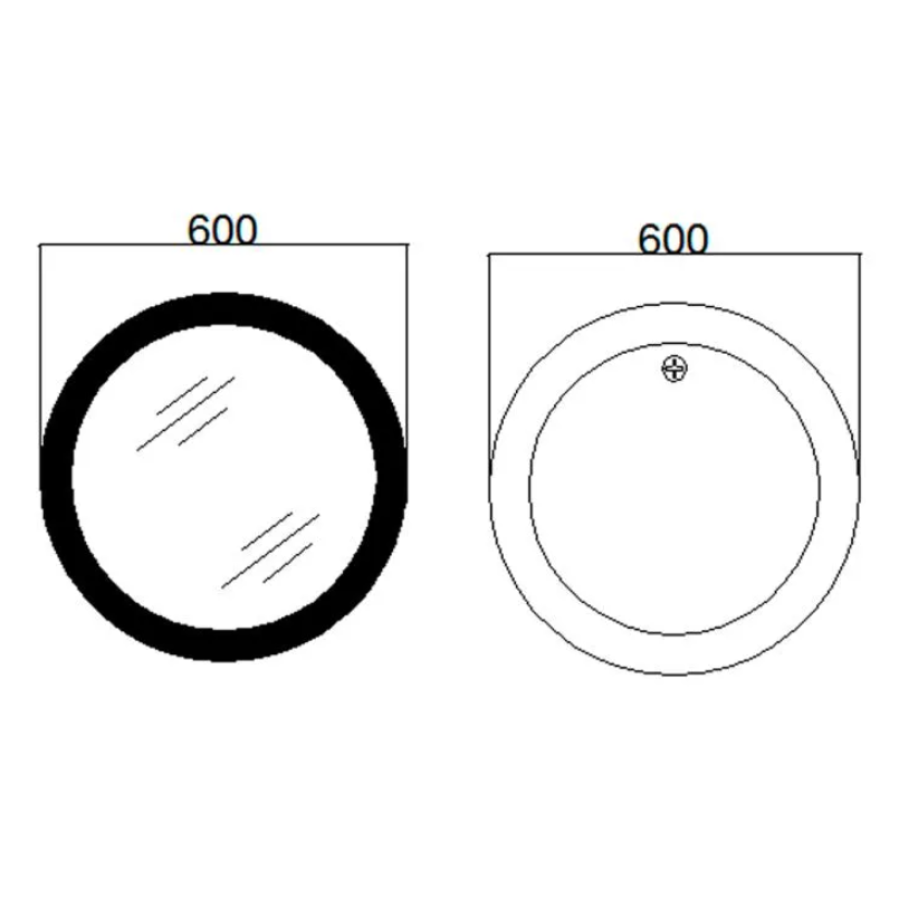 Зеркало настенное Taurus (TA1) R600 мм, круглое, с LED-подсветкой Touch, антизапотеванием, димером, р. - фото 2