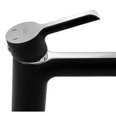 Змішувач для раковини Qtap Grand 001F низький Black (k35) 