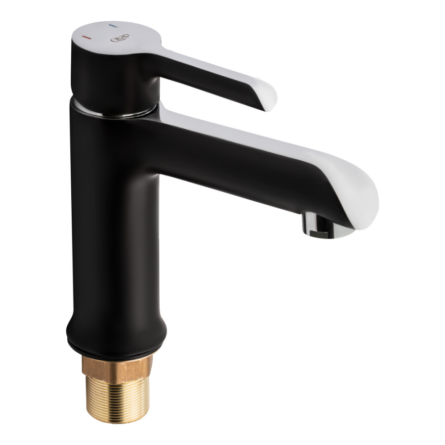 Смеситель для раковины Qtap Grand 001F низкий Black (k35) - фото 1