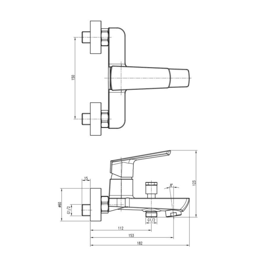 Змішувач для ванни Topaz Lexi TL 21101A-H57-CW - фото 7