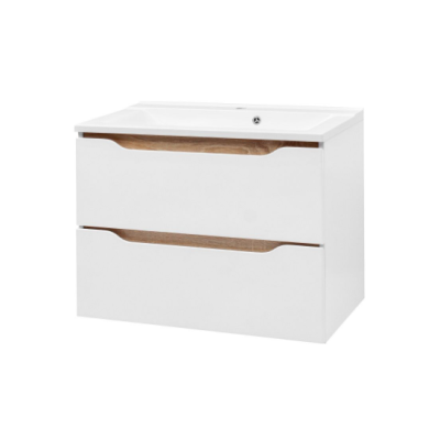 Тумба навесная с умывальником "Амелия" шк. Глория 60 дуб сонома