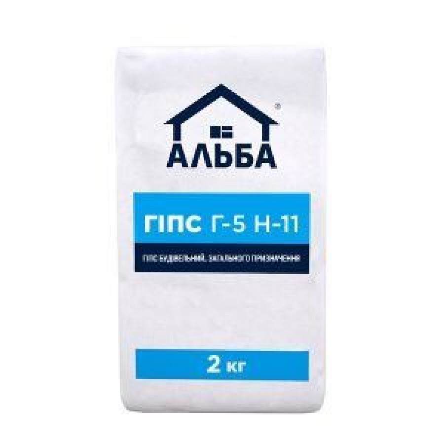 Гіпс будівельний (алібастер) Г-5 2кг - фото 1