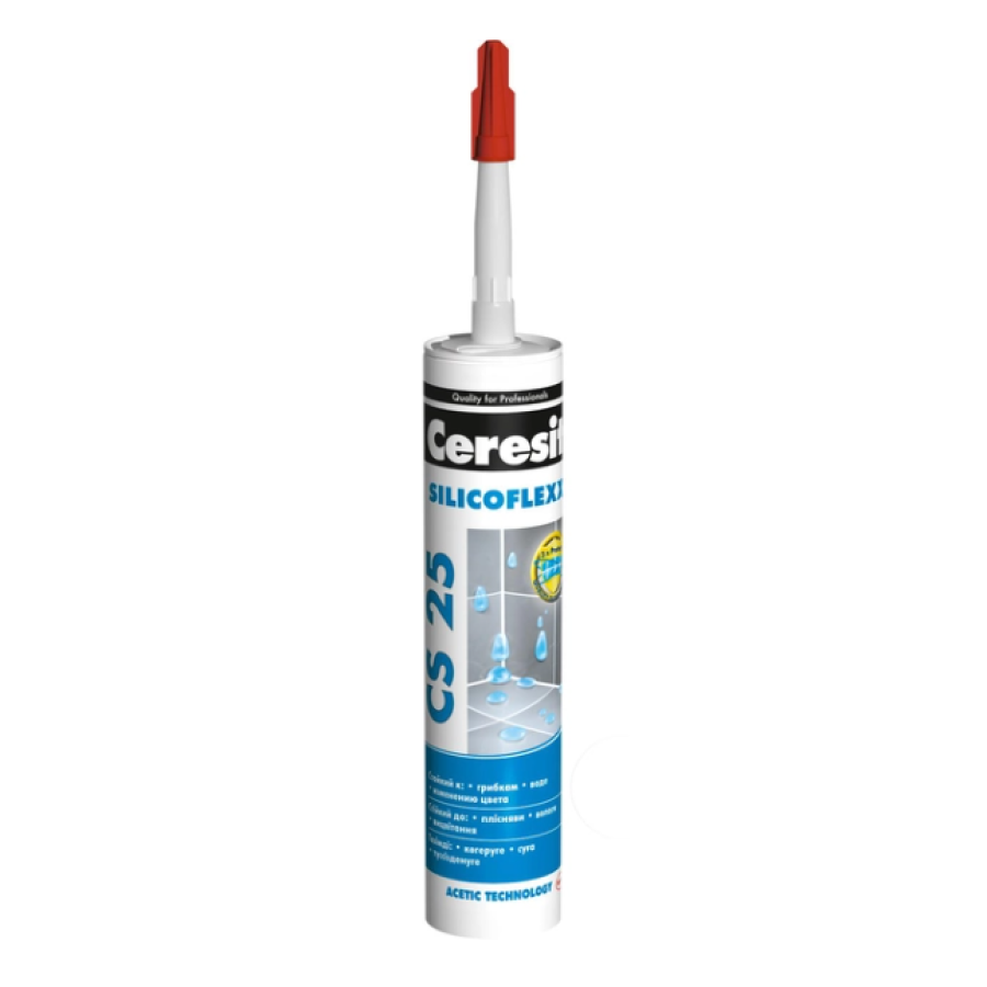 Герметик силіконовий Ceresit Micro Protect CS25 0.285 кг (Білий) - фото 1