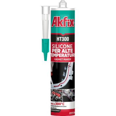Герметик высокотемпературный Akfix HT300 300*C 280 мл черный