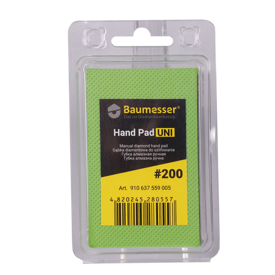 Губка полірувальна алмазна ручна гальванічна HAND PAD UNI #200 - фото 5
