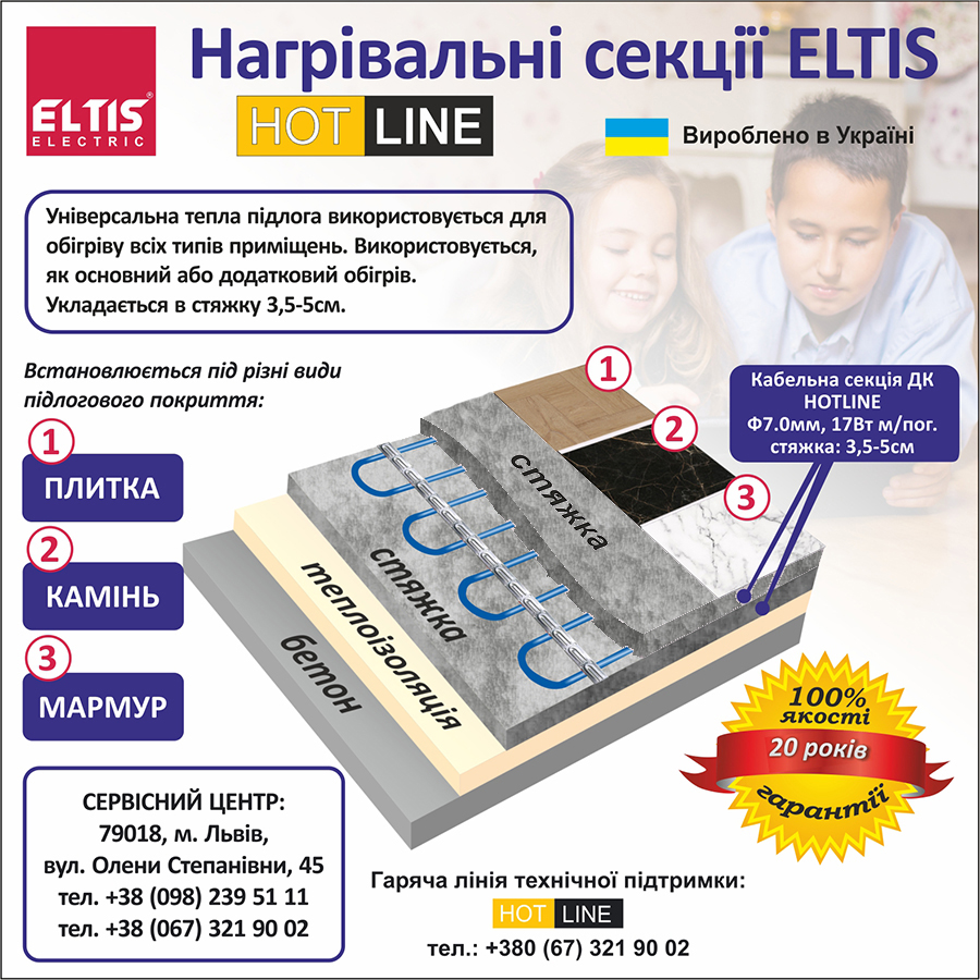 HOT LINE 2ж. Комплекс ДК-270 270вт 16м+4м.мс+2м.г 220в 1.6-2,0кв.м. ЕЛТІС Україна - фото 2