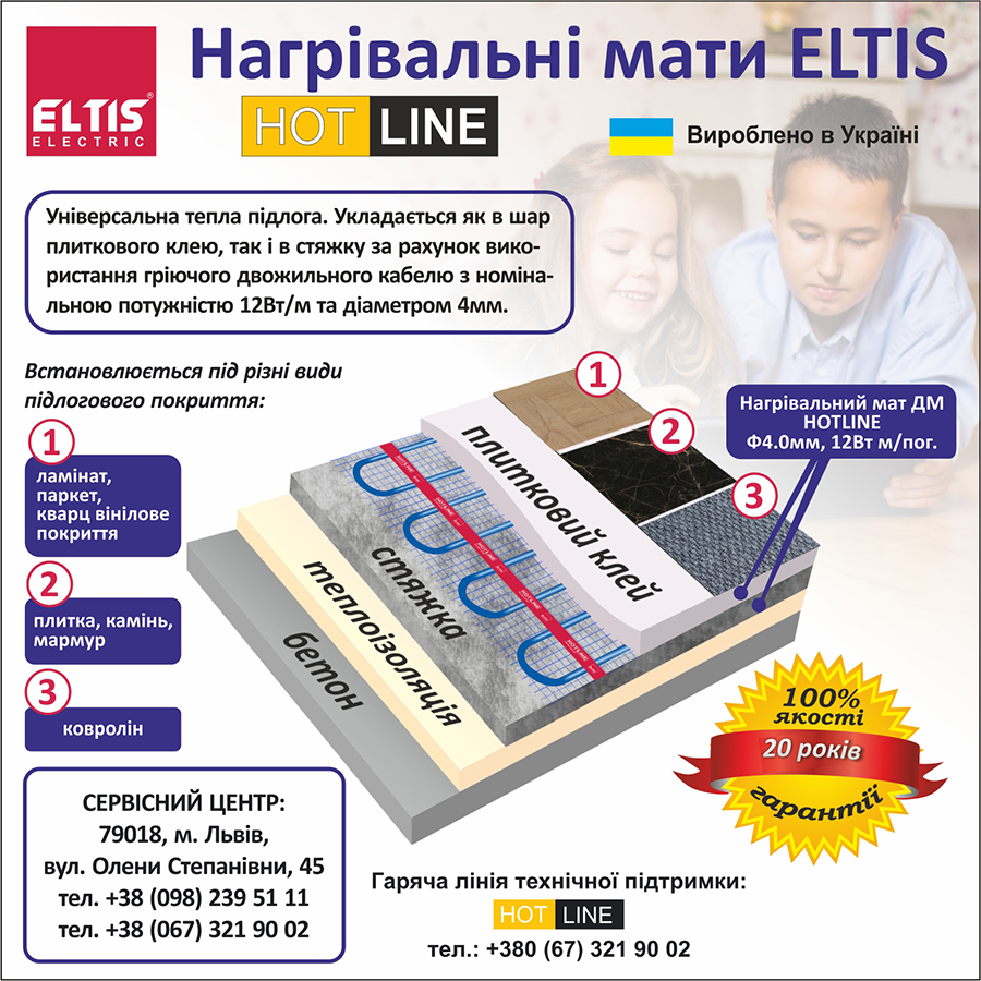 HOT LINE 2ж. мат ДМ- 2,2+2м.г 340вт 220в 2,2кв.м. ЕЛТІС - фото 2