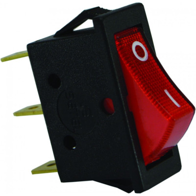 Клавишный переключатель тонкий с подсветкой, 1 клавиша, прямоугольный, ON-OFF, SETEL (S13112)