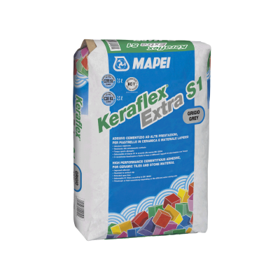 Клей для плитки Mapei Keraflex Extra S1 GR серый, 25кг