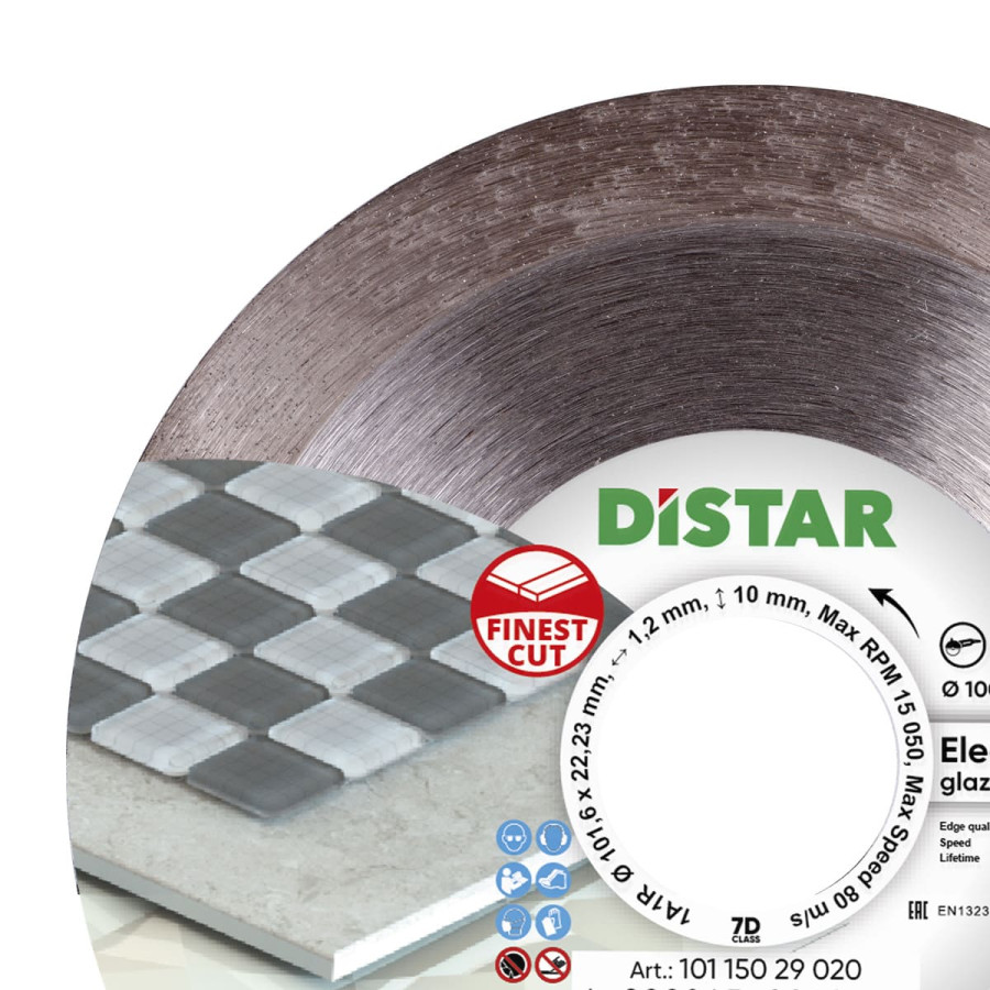 Круг алмазний DiStar форми 1A1R 101,6х1.2/0,8х10х22,23 мм Elegant - фото 2