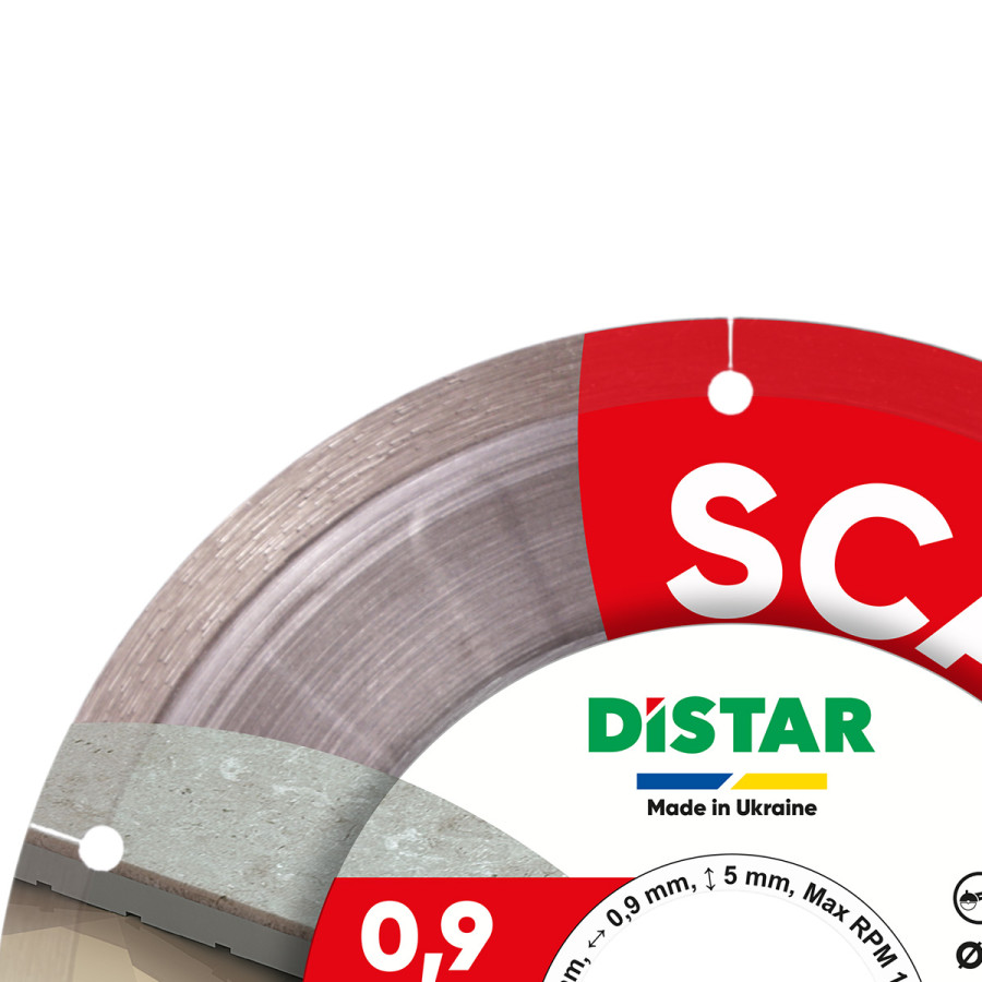 Круг алмазний DiStar форми 1А1R Ceramic 101,6-0,9/0,5*22,23 Scalpel - фото 2