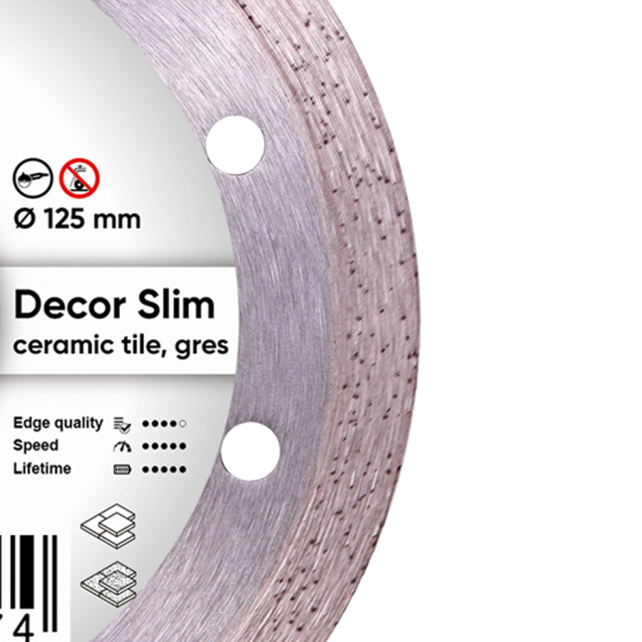 Круг алмазний DiStar форми 1A1R Decor 125х1,2/1,0х8х22,23 мм Decor Slim - фото 2
