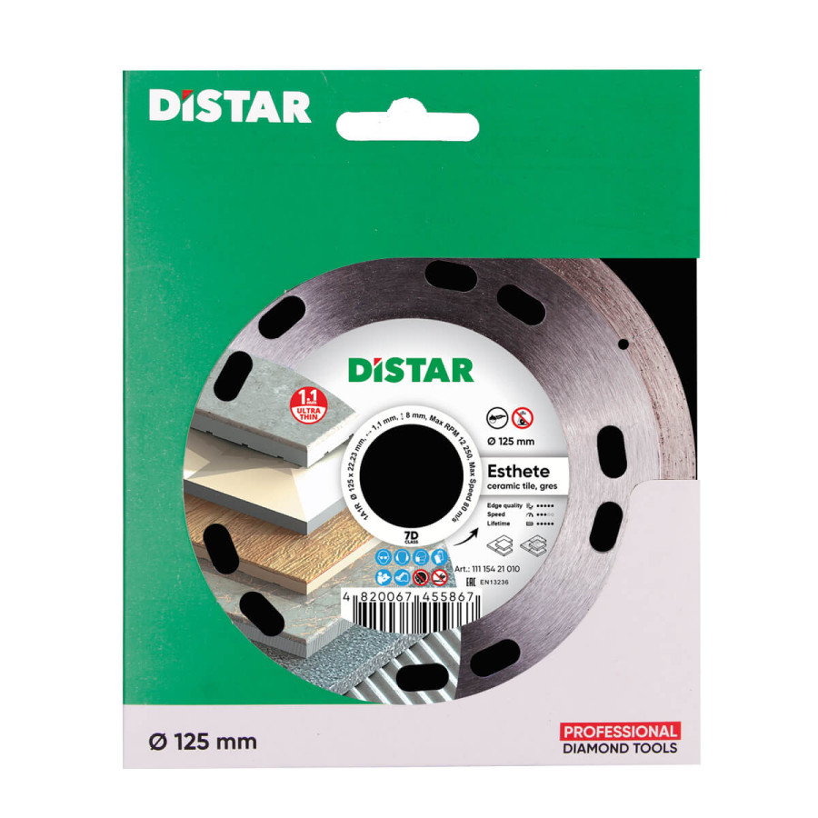 Круг алмазний DiStar форми 1A1R Esthete 2.0 125х1,1/0,9х6х22,23 мм - фото 5