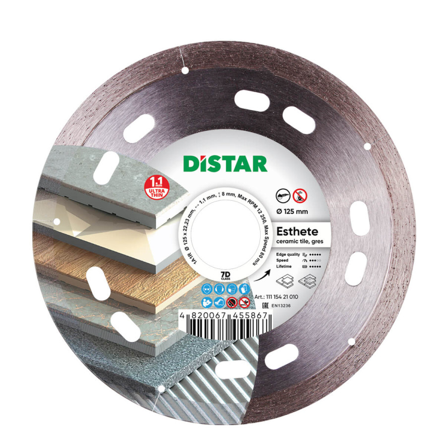 Круг алмазний DiStar форми 1A1R Esthete 2.0 125х1,1/0,9х6х22,23 мм - фото 1
