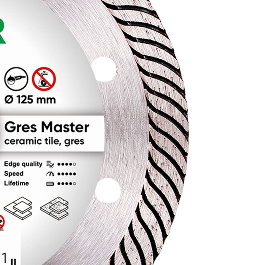 Круг алмазный DiStar формы 1A1R Gres Master 125x1,4/1,0x10x22,23 мм - фото 2