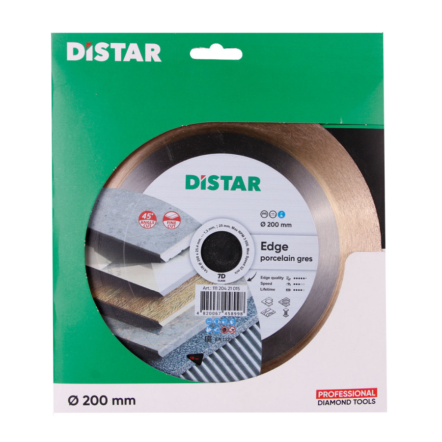 Круг алмазний DiStar тип Edge 200х1,4/1/1,6,х25х25,4 мм - фото 7