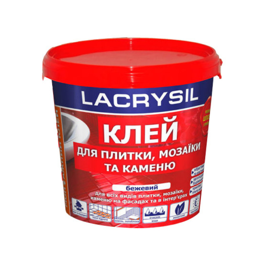 Клей для мозаики и плитки акриловый Lacrysil белый 1,5 кг - фото 1