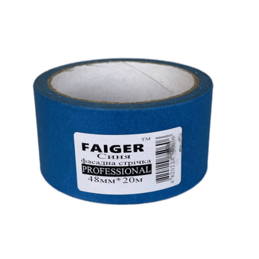 Малярна стрічка фасадна СИНЯ FAIGER 48мм*20м 6шт/сп. - фото 1