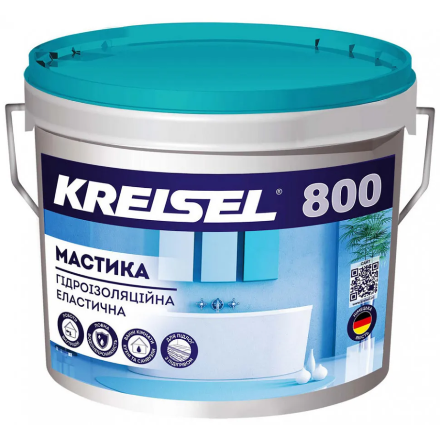 Мастика гидроизоляционная Kreisel 800 эластичная 14кг - фото 1