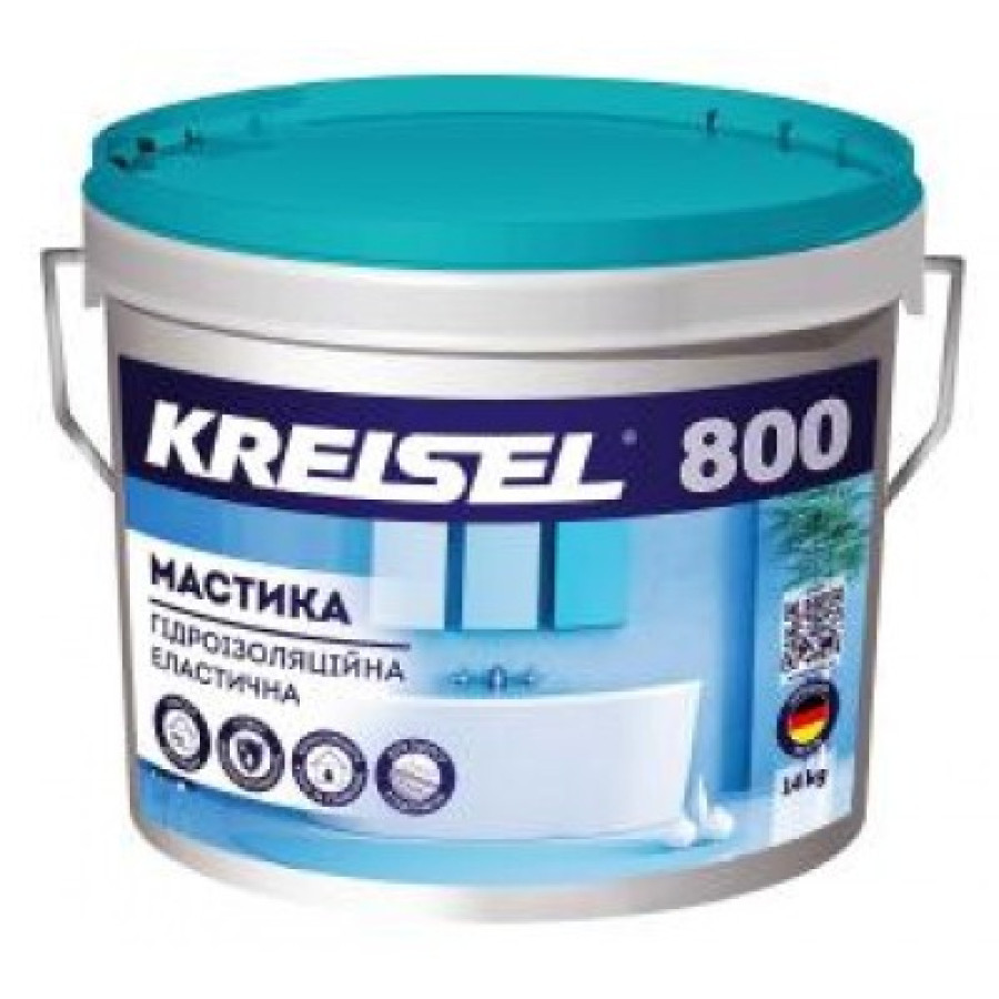 Мастика гидроизоляционная эластичная KREISEL 800
 7кг - фото 1