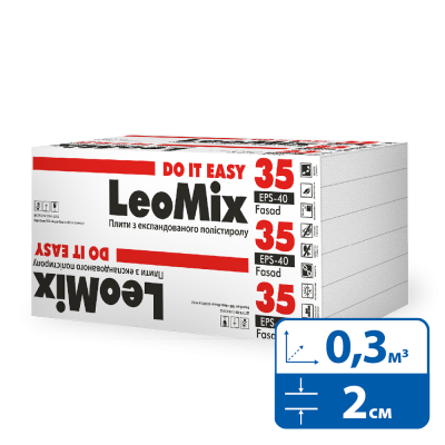 Пенопласт ПСБ/Ш-35*10 LeoMix