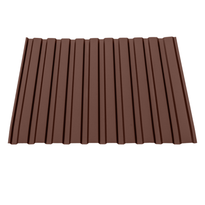 Профнастил Н Т12 мат RAL 8017 коричневый 1,17*1,5*0,45