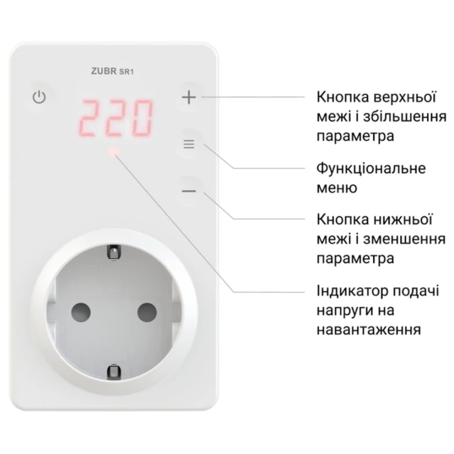 Реле напруги ZUBR SR1 red - фото 3
