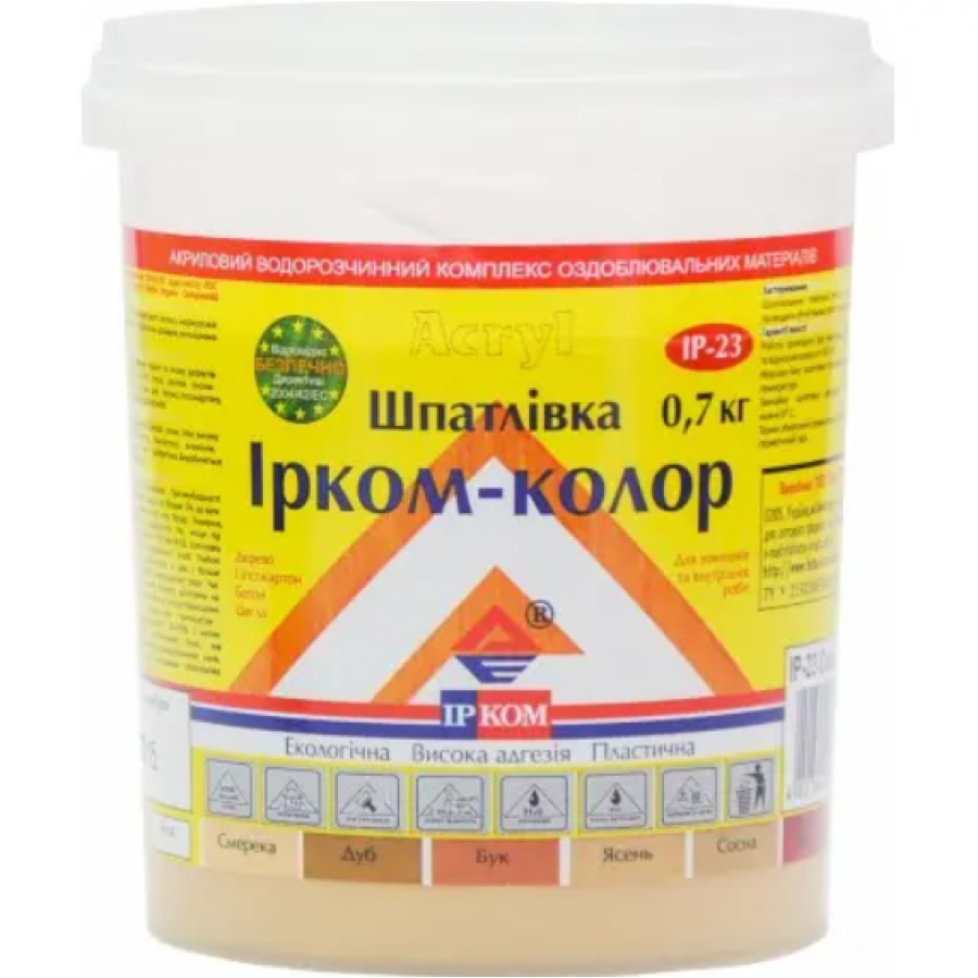 Шпаклівка Ірком-колор ІР-23 БУК 0,7кг - фото 1