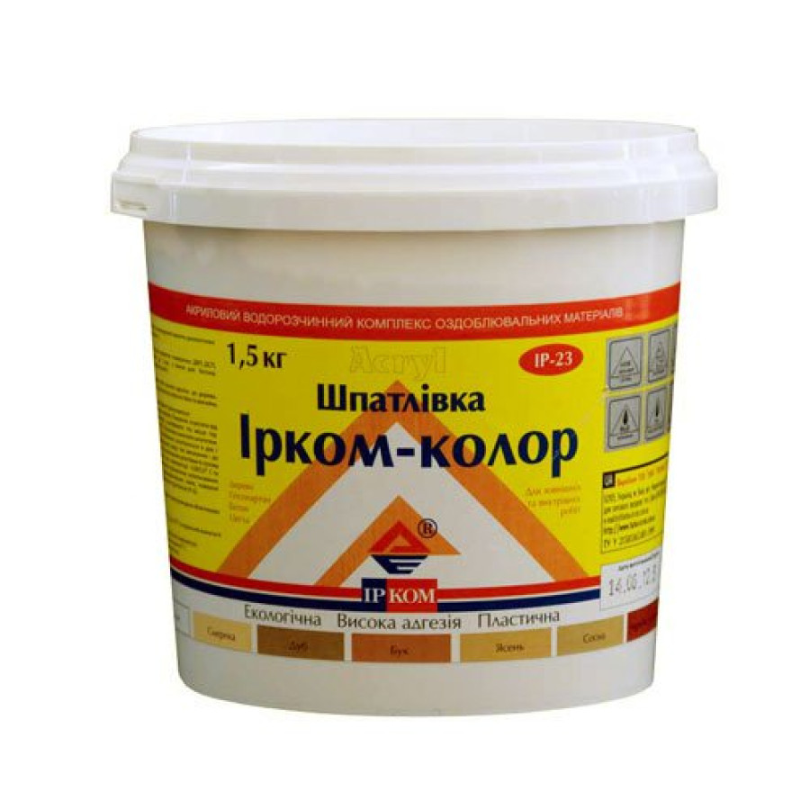 Шпаклівка Ірком-колор ІР-23 червоне дерево 0,7кг - фото 1