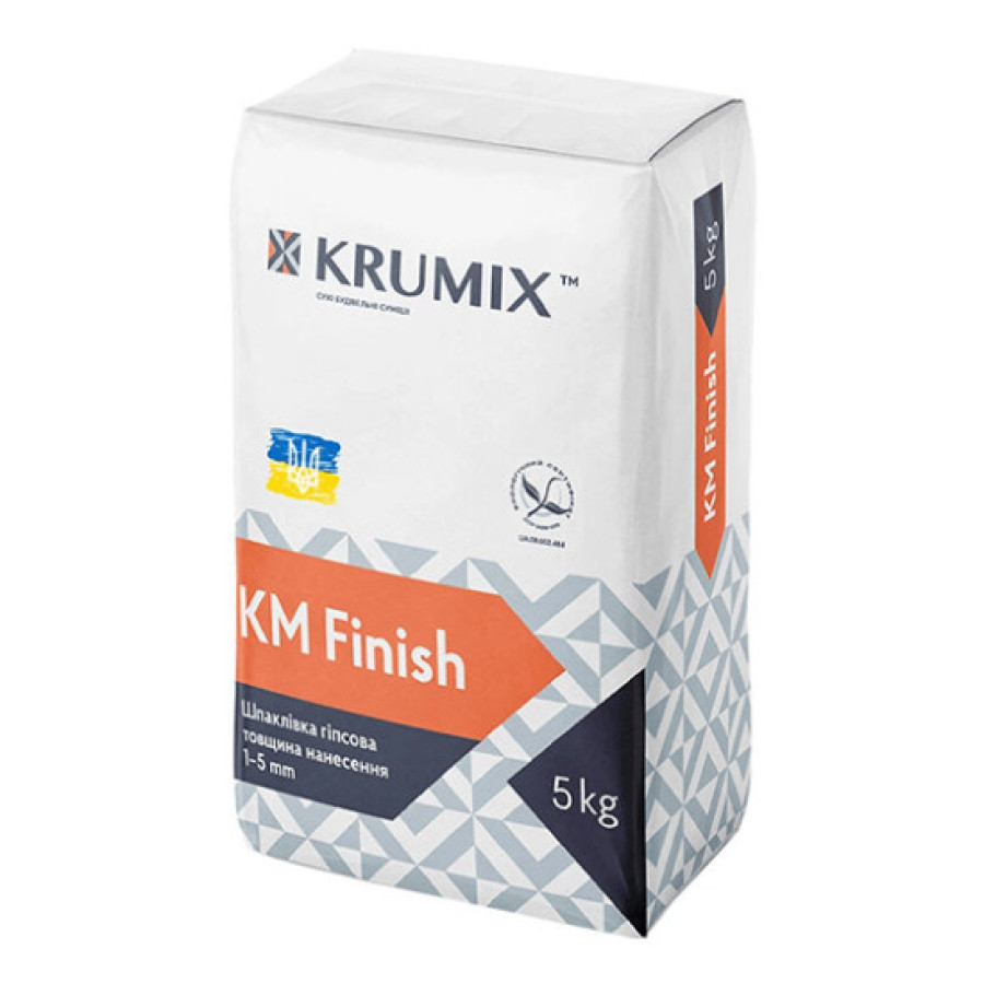 Шпаклівка гіпсова KM FINISH KRUMIX 5кг - фото 1