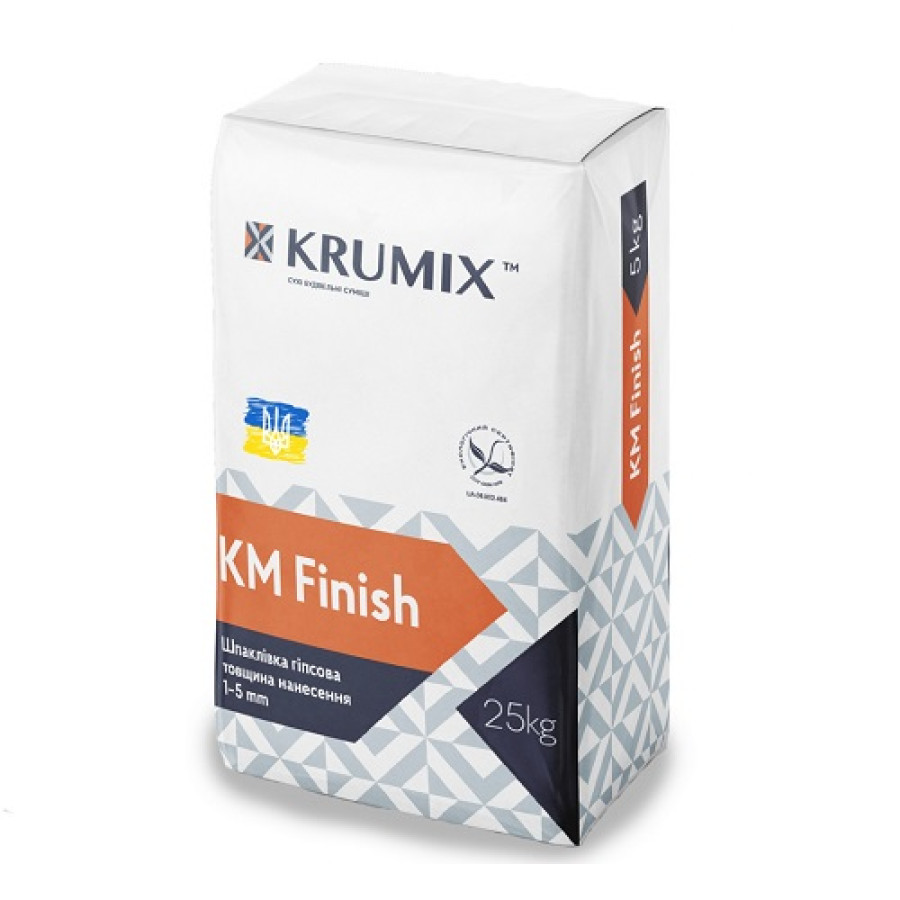 Шпаклівка гіпсова KM FINISH KRUMIX 25кг - фото 1