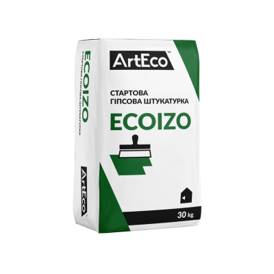 Шпаклевка стартовая гипсовая черная ARTEKO ECOIZO 30 кг