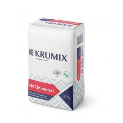Штукатурка гипсовая легкая КМ UNIVERSAL 30кг 40 KRUMIX