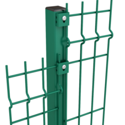 Столб для крепления сетки изгороди зеленый. 60*40 н2,0м