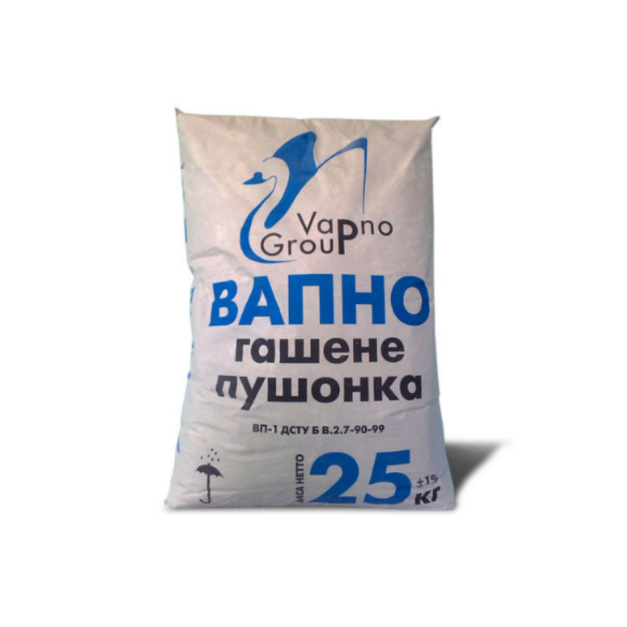 Вапно гашене пушонка 25кг - фото 1