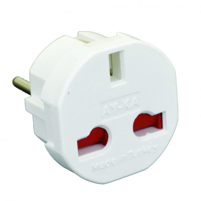 Адаптер AY-KA "Американка" 13А, белый (77 141 00)