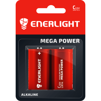 Батарейка ENERLIGHT MEGA POWER C BLI 2